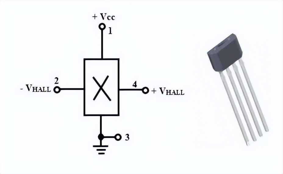 4引脚封装的霍尔效应传感器IC.png